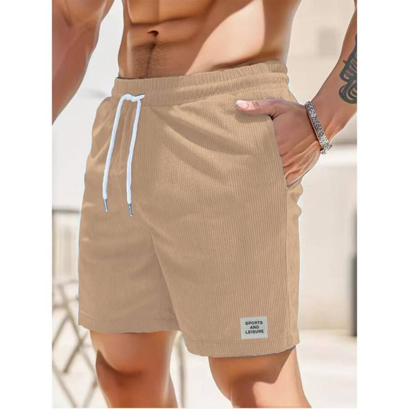 Herren Casual Shorts Männliche Bank Kurze Hosen Kordelzug Design Klassische Oberbekleidung Bequeme Einfarbige Jogginghose Laufsport US M von Joom DACH