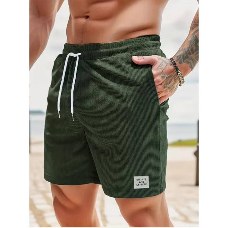 Herren Casual Shorts Männliche Bank Kurze Hosen Kordelzug Design Klassische Oberbekleidung Bequeme Einfarbige Jogginghose Laufsport US XXL von Joom DACH