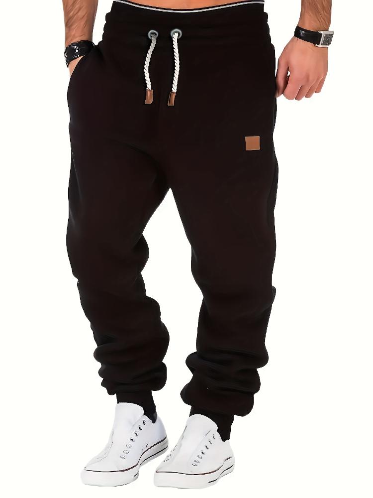 Herren Casual Sportbekleidungshose, Verdickte Jogginghose, Hip-Hop Locker und Modisch Herrenhose L schwarz von Joom DACH