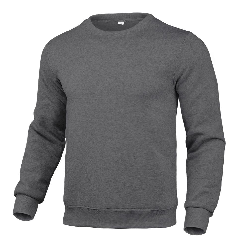 Herren Casual Sweatshirts Einfarbig Basic Hoody Herbst Pullover Männliche Streetwear Bottoming Shirts Baggy Sweatshirt XL dunkelgrau von Joom DACH