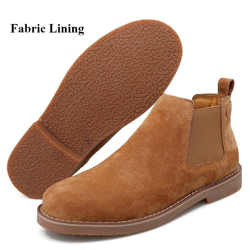 Herren Chelsea Boots Leichte Casual Chukka Ankle Boots Klassische elastische Anzugstiefel für Herren 46 braun von Joom DACH