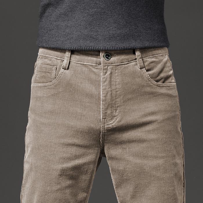Herren-Cordhose im Business-Casual-Stil – gerade Passform, leicht elastisch, dicker Stoff für mehr Wärme, geeignet für Herbst und Winter. 30 von Joom DACH