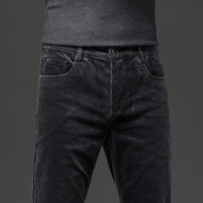 Herren-Cordhose im Business-Casual-Stil – gerade Passform, leicht elastisch, dicker Stoff für mehr Wärme, geeignet für Herbst und Winter. 34 von Joom DACH