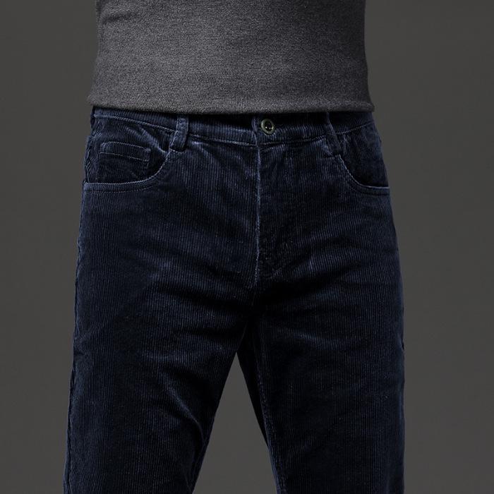 Herren-Cordhose im Business-Casual-Stil – gerade Passform, leicht elastisch, dicker Stoff für mehr Wärme, geeignet für Herbst und Winter. 38 von Joom DACH