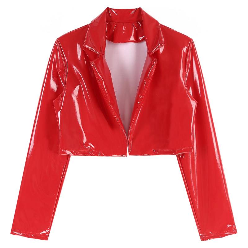 Herren Cropped Motorradjacke Lackleder Wet-Look Langarm Club Party Mantel Streetwear L Herren Cropped Motorradjacke Lackleder Wet-Look Langarm Club Party Mantel Streetwear L von Joom DACH