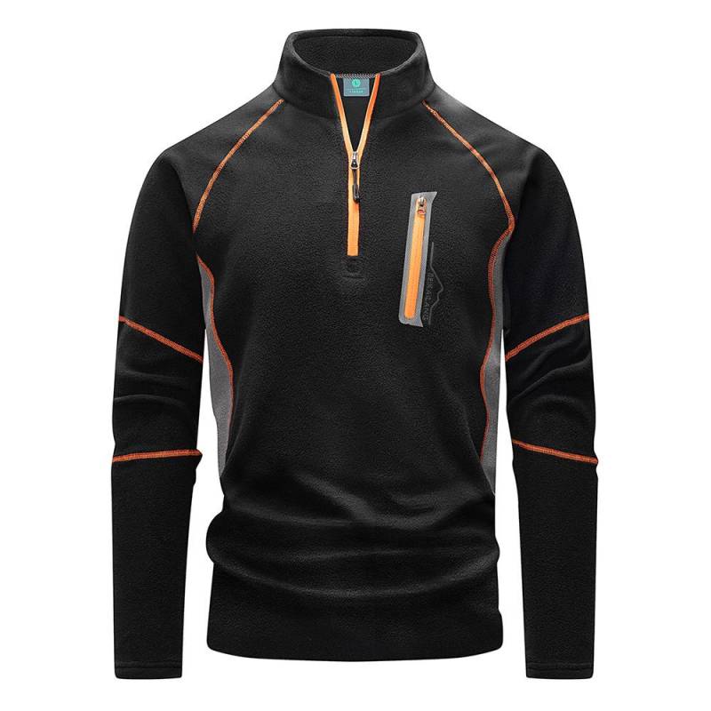 Herren Cross-Border Outdoor Fleece Langarm-Sweatshirt 2XL schwarz von Joom DACH