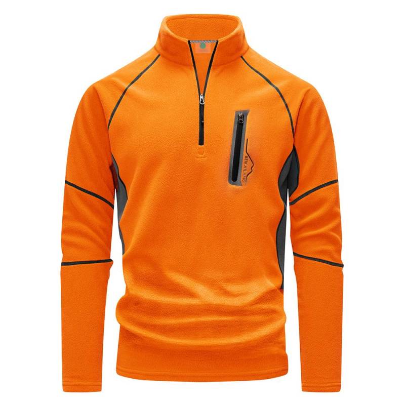 Herren Cross-Border Outdoor Fleece Langarm-Sweatshirt M orange von Joom DACH