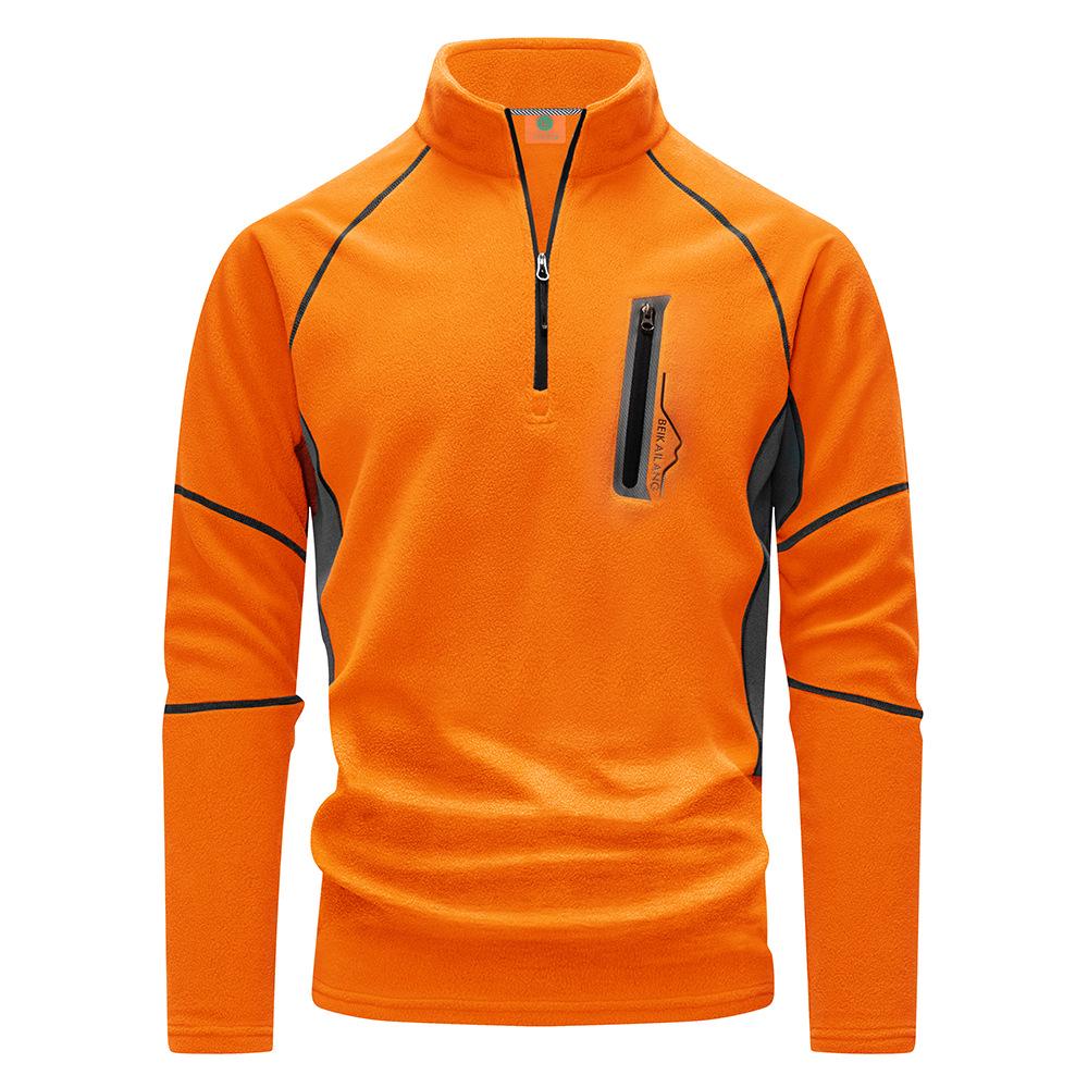 Herren Cross-Border Outdoor Fleece Langarm-Sweatshirt XL orange von Joom DACH