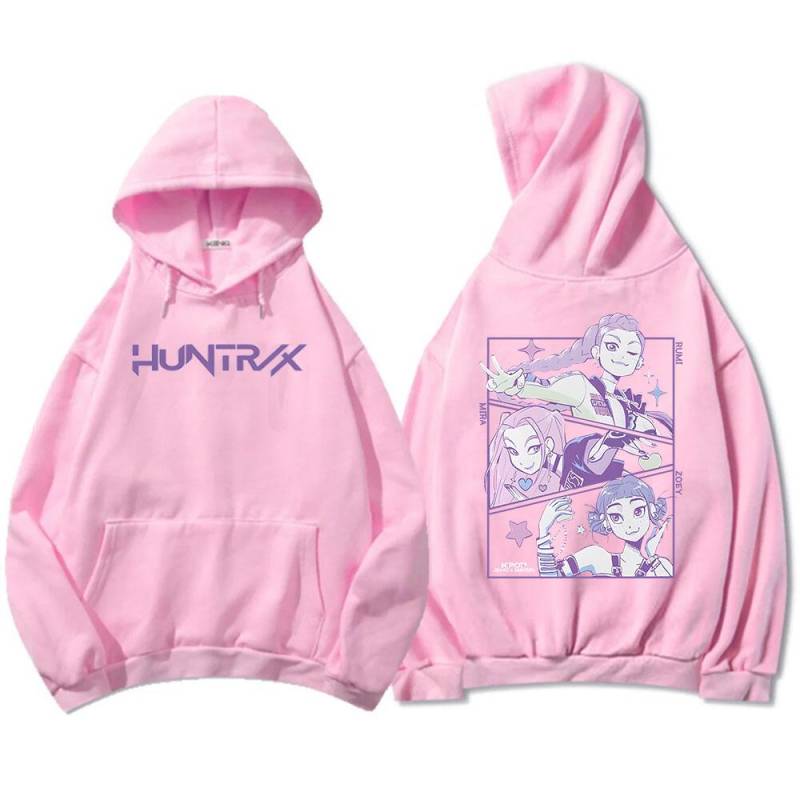 Herren Damen Kapuzenpullover KPop Demon Hunters Film Grafik Sweatshirts Fleece Warm Kapuzenpullover 2025 Mode Print Top XS von Joom DACH