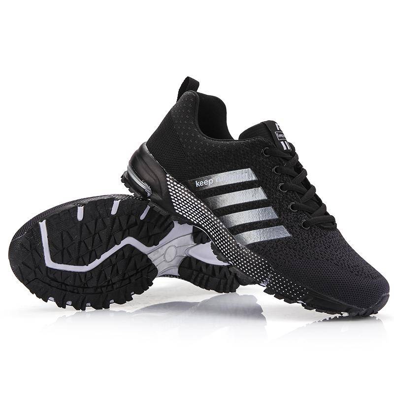 Herren Damen Ultraleichte, atmungsaktive Sportschuhe zum Laufen, bequeme Mesh-Sneaker, 35–47 46 schwarz von Joom DACH