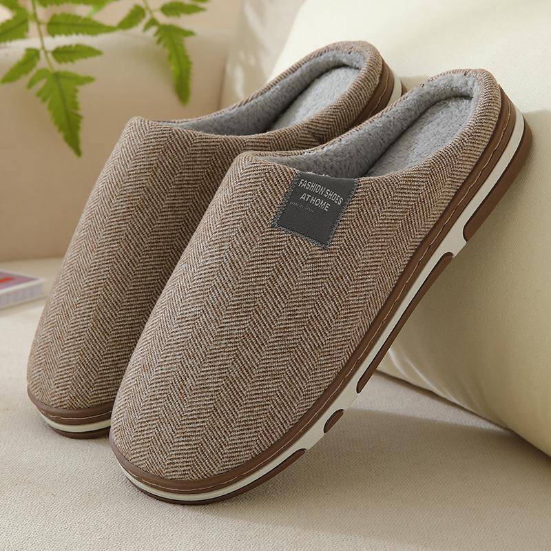 Herren Damen Weiche Plüsch Gemütliche Hausschuhe Leichte Atmungsaktive Anti-Rutsch-Schlupfschuhe Hausschuhe Herbst und Winter 44-45 kaffeebraun von Joom DACH