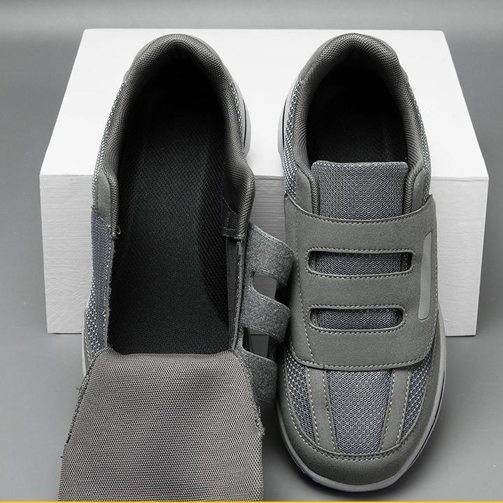 Herren Damen Weite Zehen Sneaker für Fette Füße Diabetikerschuhe Hallux Valgus Ballen Orthopädisch Geschwollene Füße Daumen Eversion Schuhe 44EU/CN45 grau von Joom DACH