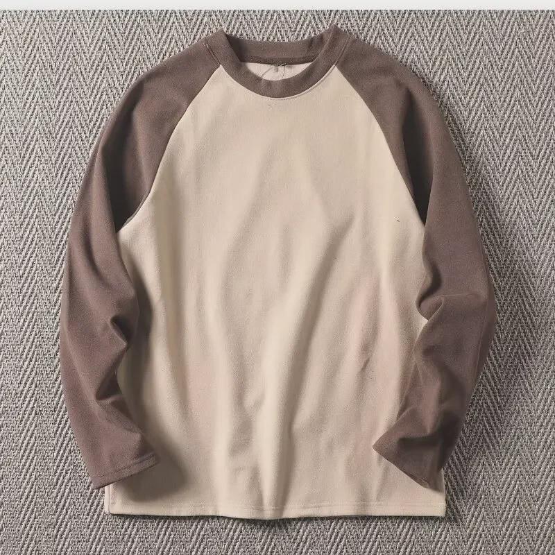 Herren Doppelseitiges Samt-Sweatshirt - Weich, Bequem, Raglanärmel, Langarm-Oberteil für Herbst/Winter. XL khaki von Joom DACH