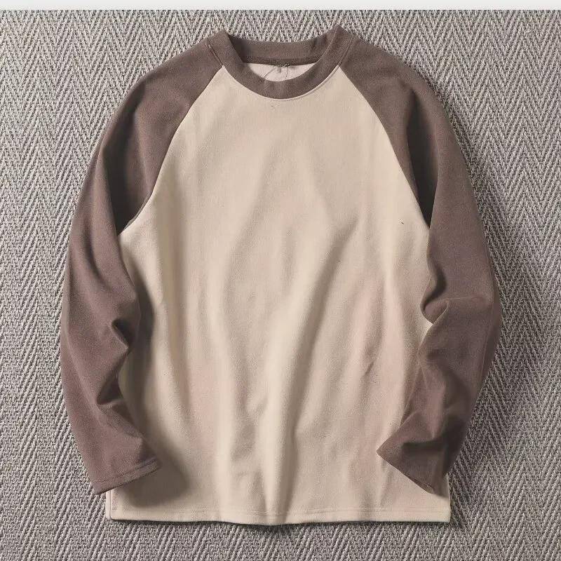 Herren Doppelseitiges Samt-Sweatshirt - Weich, Bequem, Raglanärmel, Langarm-Oberteil für Herbst/Winter. XL khaki von Joom DACH