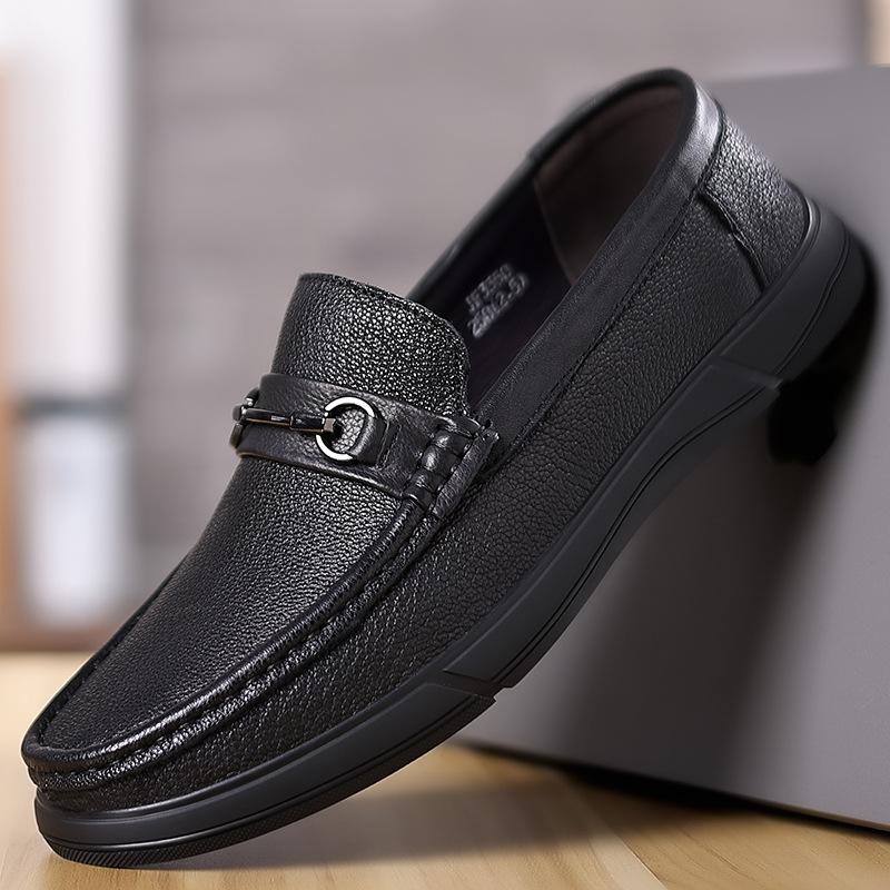 Herren Doudou Schuhe Slipper Leder Britisch Fahren Schaffell Herrenschuhe Weiche Sohle Lässige Lazy Schuhe Herren Frühling und Sommer Neu 44 von Joom DACH