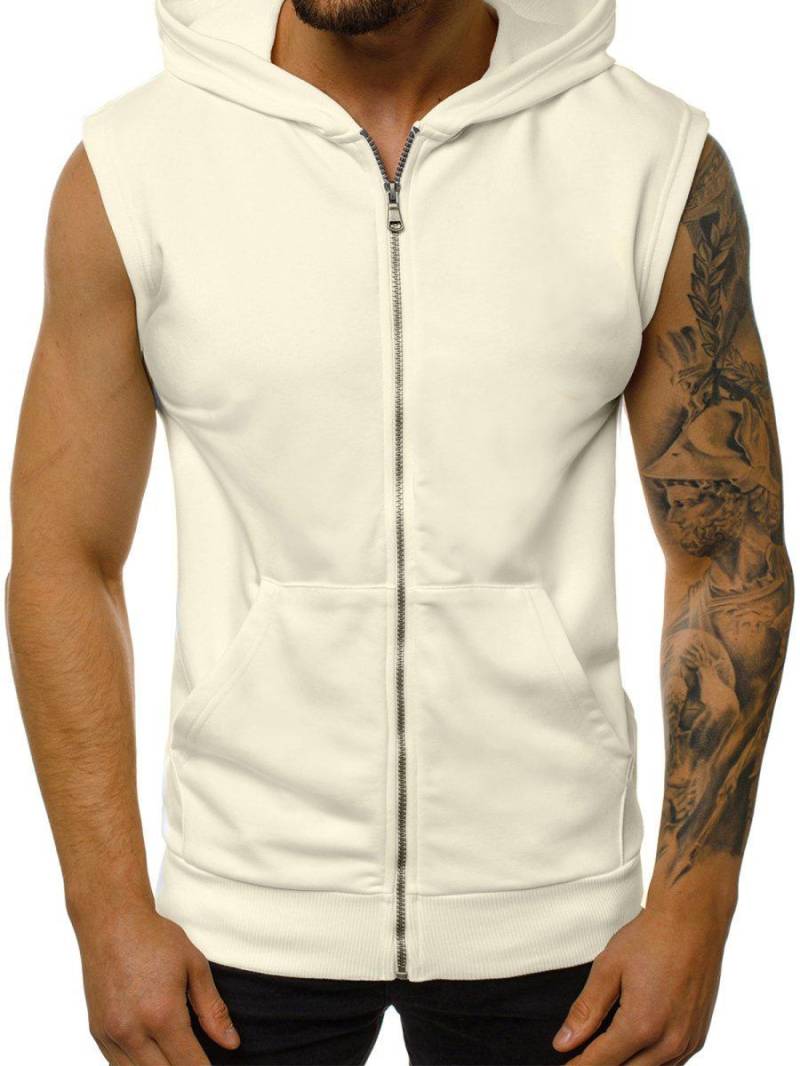 Herren Dünne Sommer Mode Ärmellose Kapuzenstrickjacke Jacke XXXL weiß Herren Dünne Sommer Mode Ärmellose Kapuzenstrickjacke Jacke XXXL weiß von Joom DACH