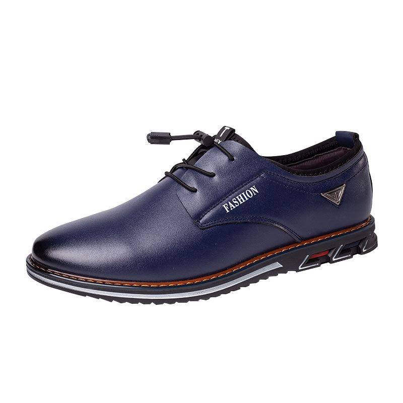 Herren Einfarbig Übergröße Business Casual Lederschuhe Bequem Weiches Leder Frühling Sommer Herbst Winter Herrenschuhe 38 von Joom DACH