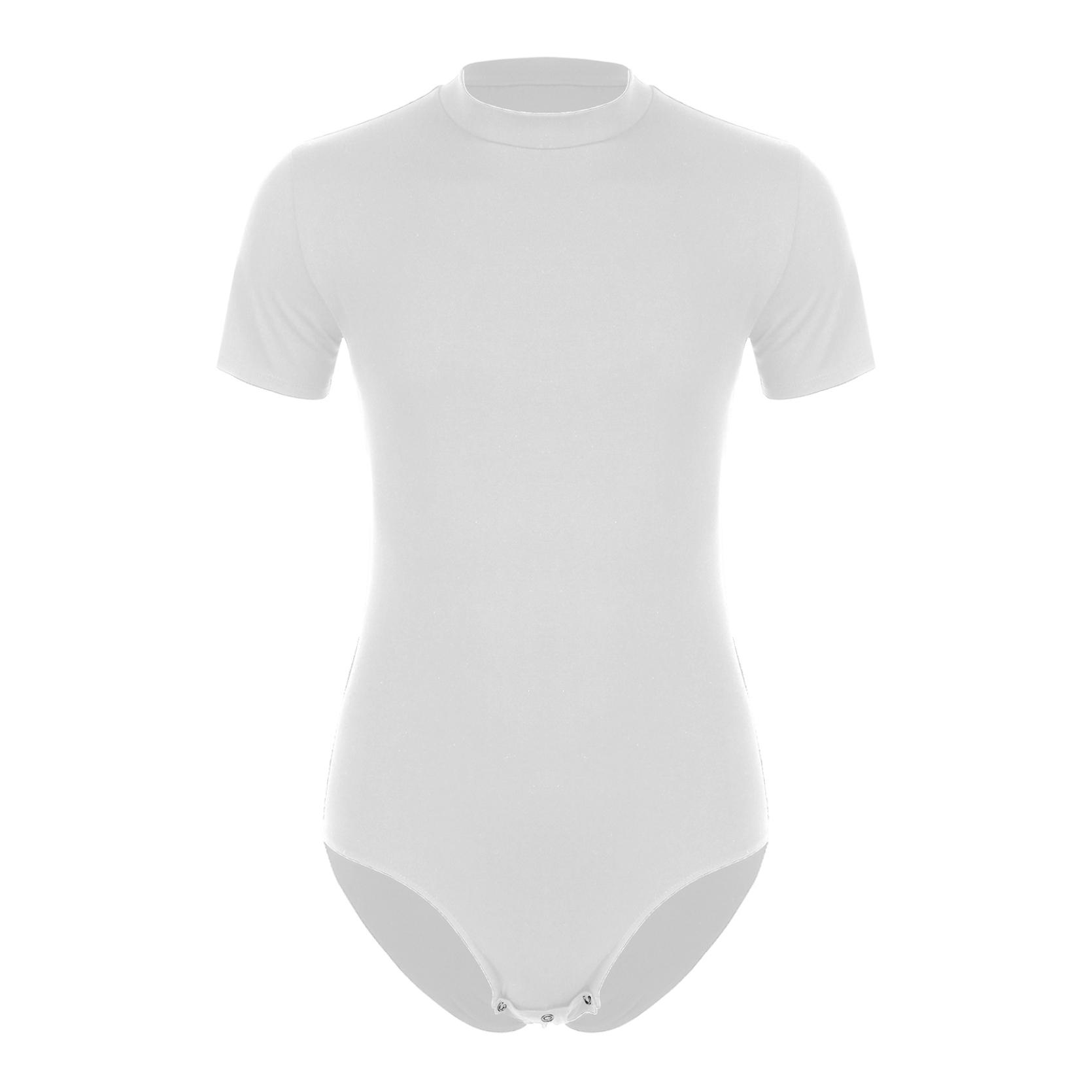 Herren-Einteiler, kurzärmelig, Hemd mit Knöpfen im Schritt, Body, Trikot, Strampler, Pyjama, Unterhemd XL weiß von Joom DACH