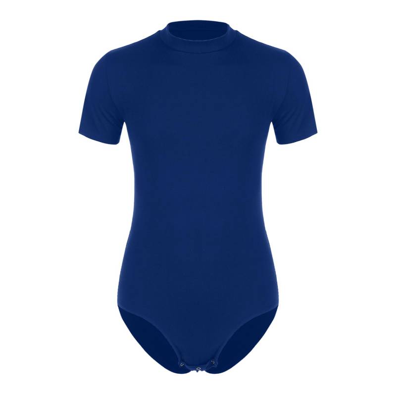 Herren-Einteiler, kurzärmelig, Hemd mit Knöpfen im Schritt, Body, Trikot, Strampler, Pyjama, Unterhemd XL blau von Joom DACH