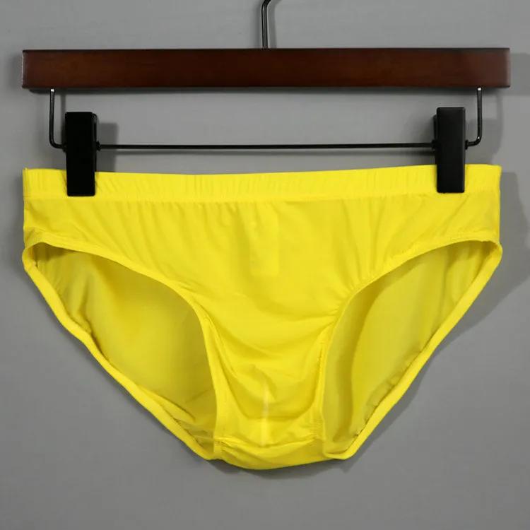 Herren Eis Seide Höschen Nahtlose Unterwäsche Ultradünne Atmungsaktive Boxershorts Männliche Unterhosen 3XL gelb von Joom DACH
