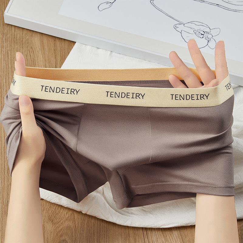 Herren Eis Seide Nahtlose Boxer Briefs Koreanischer Stil Slips Intime Unterwäsche Zuhause Atmungsaktive Shorts Unterhosen 2XL dunkel kaffee von Joom DACH