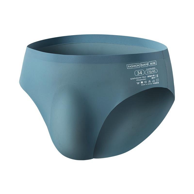Herren Eis Seide Nahtlose Slips Ultradünne Atmungsaktive Dehnbare Unterhosen Jungen Mode Bequeme Unterwäsche L blau von Joom DACH
