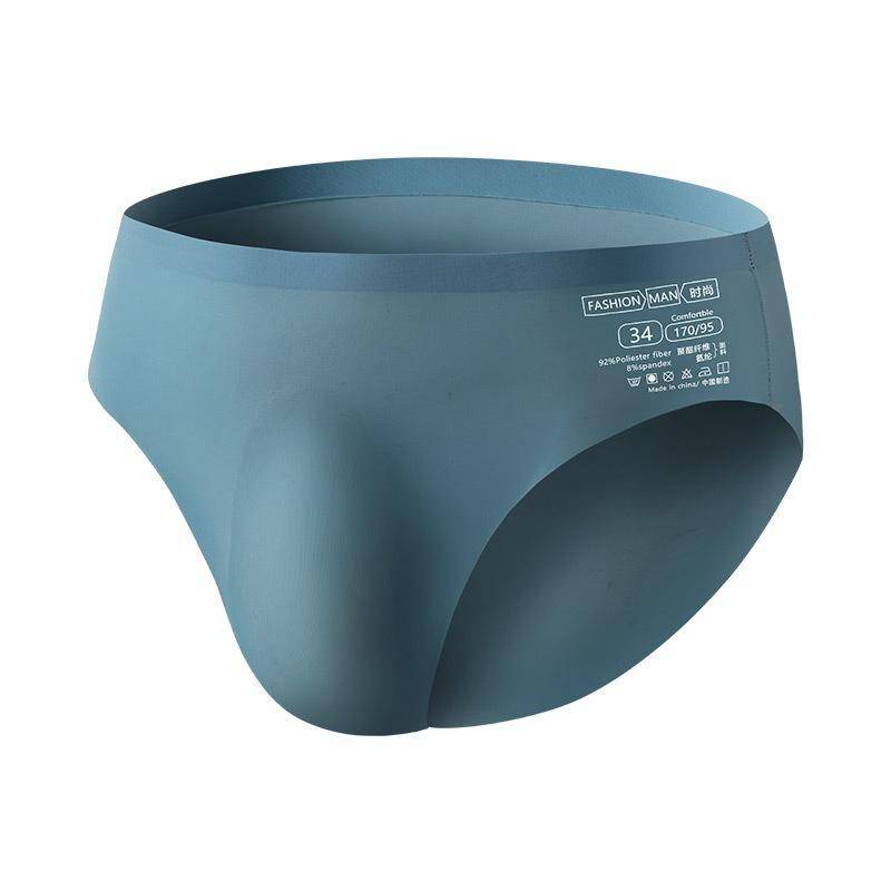Herren Eis Seide Nahtlose Slips Ultradünne Atmungsaktive Dehnbare Unterhosen Jungen Mode Bequeme Unterwäsche L blau von Joom DACH