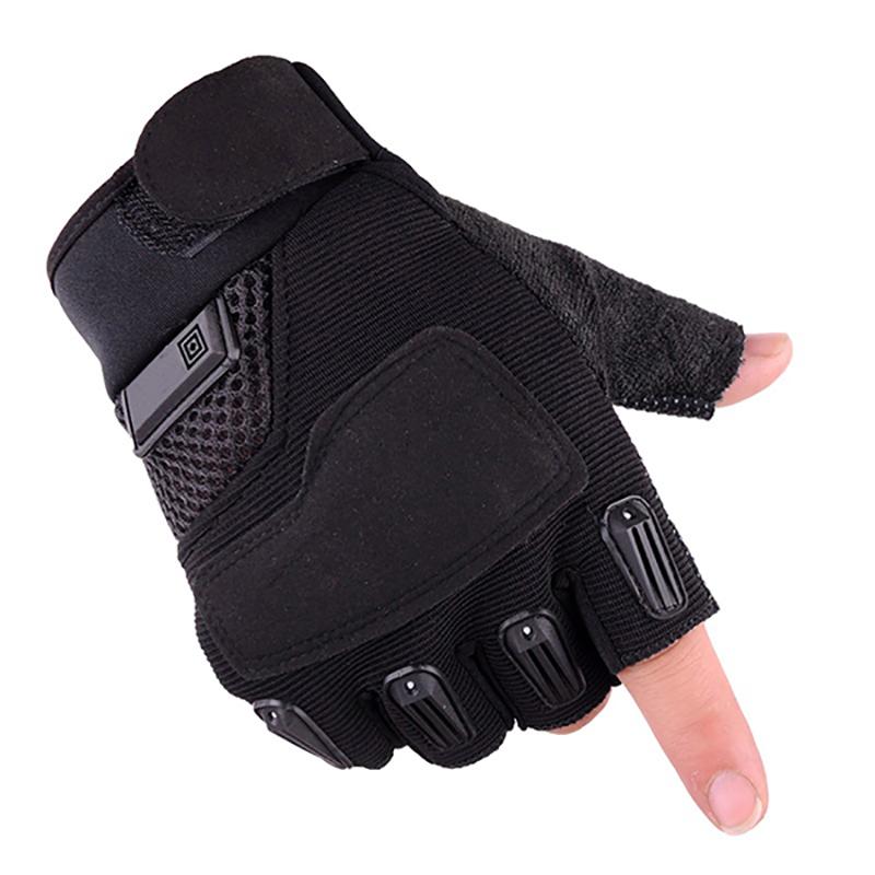 Herren-Fahrradhandschuhe, fingerlose taktische Handschuhe, MTB-Fahrrad-Reithandschuh für Fahrradzubehör, rutschfeste Motorrad-Fahrhandschuhe schwarz von Joom DACH