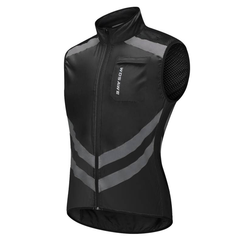 Herren Fahrradweste Hi Viz Gilet Sommer ärmellos reflektierende Fahrradsportbekleidung Weste hohe Sichtbarkeit XL schwarz von Joom DACH