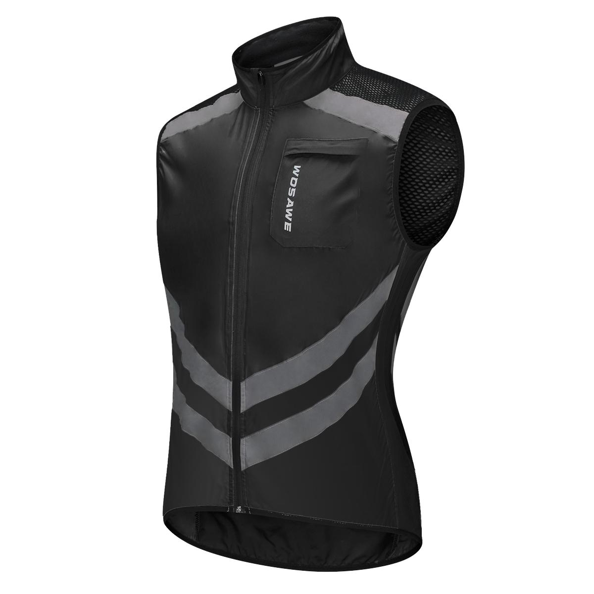 Herren Fahrradweste Hi Viz Gilet Sommer ärmellos reflektierende Fahrradsportbekleidung Weste hohe Sichtbarkeit XXXL schwarz von Joom DACH