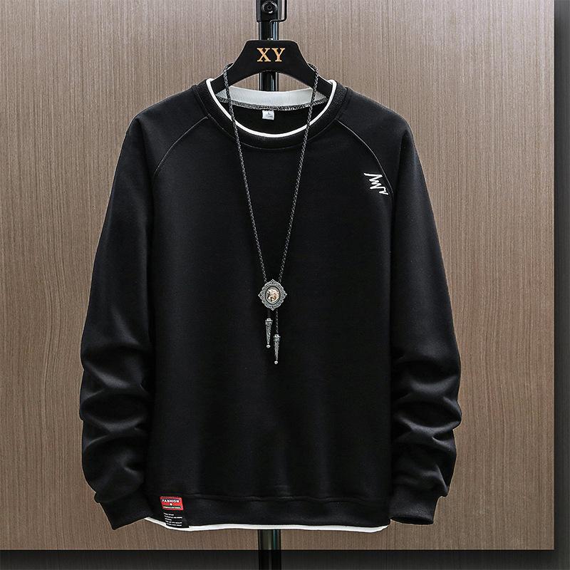 Herren Fake Zweiteiler Rundhals Sweatshirt Neu Frühling Frühling Herbst Winter Zhongshan Bottoming Langarm T-Shirt Top S von Joom DACH