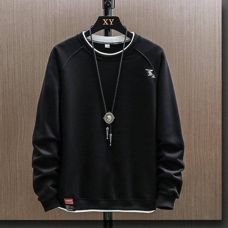 Herren Fake Zweiteiler Rundhals Sweatshirt Neu Frühling Frühling Herbst Winter Zhongshan Bottoming Langarm T-Shirt Top S von Joom DACH