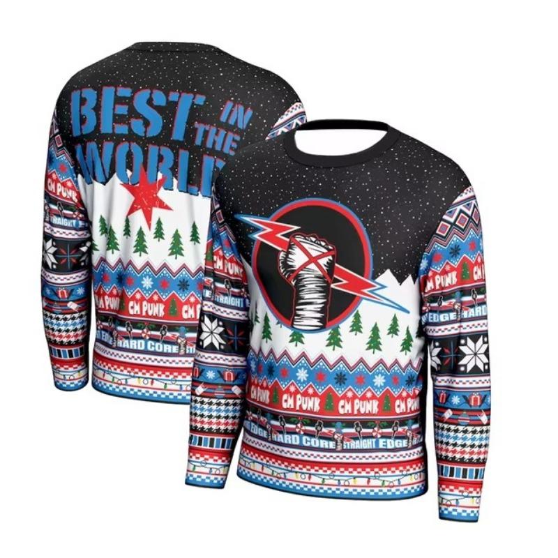 Herren Feiertags-Weihnachts-3D-Hoodie Herbst Winter Sportbekleidung Hoodie Jugend Wrestling-Fans Must Have Unisex Sweatshirt L von Joom DACH