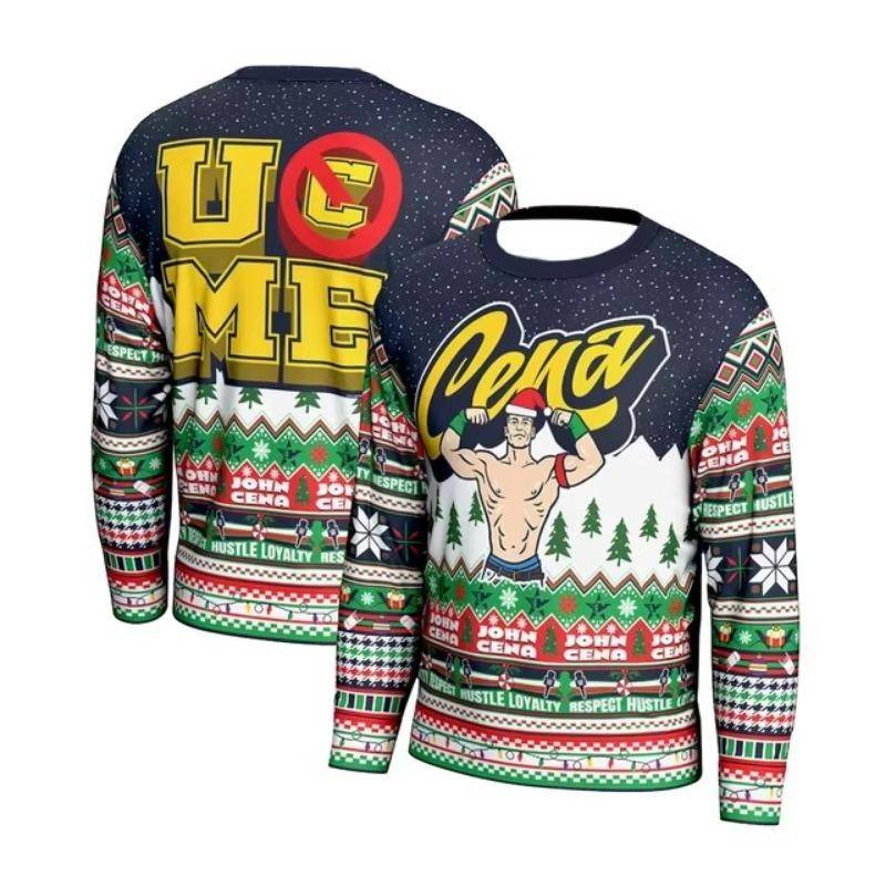 Herren Feiertags-Weihnachts-3D-Hoodie Herbst Winter Sportbekleidung Hoodie Jugend Wrestling-Fans Must Have Unisex Sweatshirt S von Joom DACH