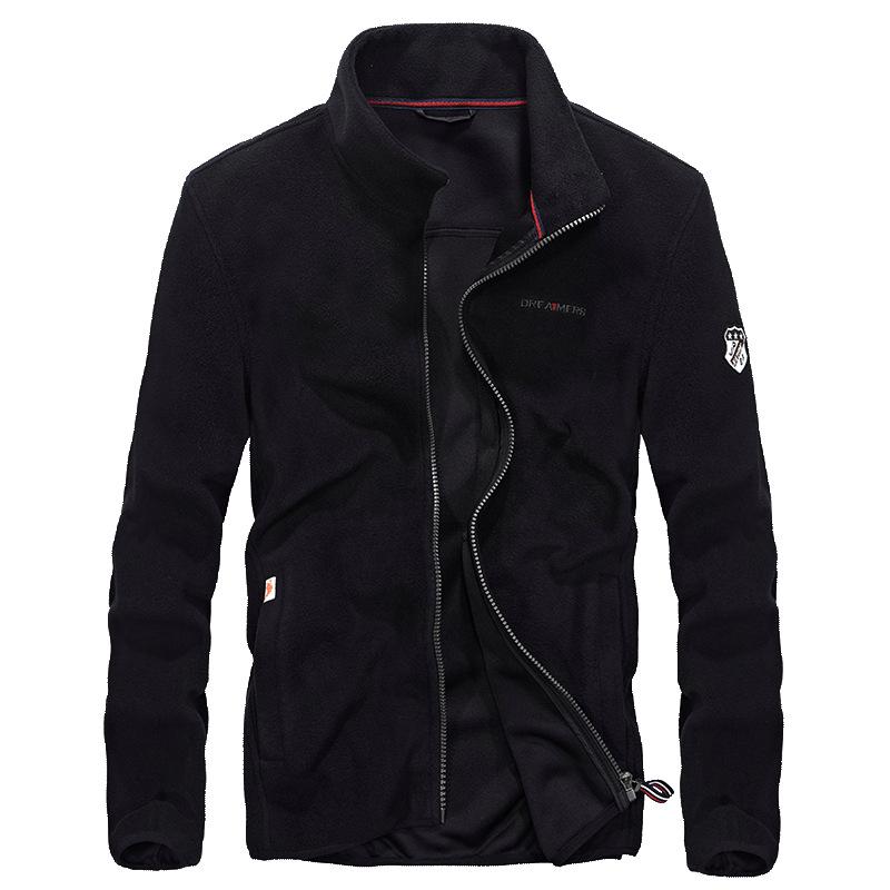 Herren Fleece-Cardigan-Jacke Outdoor-Fleecejacke Übergröße Thermopullover 4XL von Joom DACH