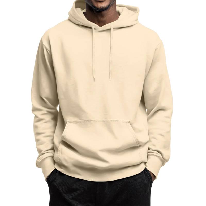 Herren Fleece Hoodie Lässig Langarm 1/4 Reißverschluss Pullover Sweatshirts XXL beige von Joom DACH