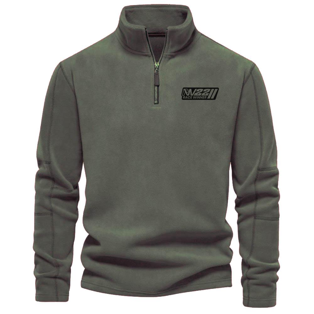 Herren Fleece Warm V-Ausschnitt Reißverschluss Sweatshirt Outdoor Sport Mäntel Pullover Herren Casual Outwear 2XL grün von Joom DACH