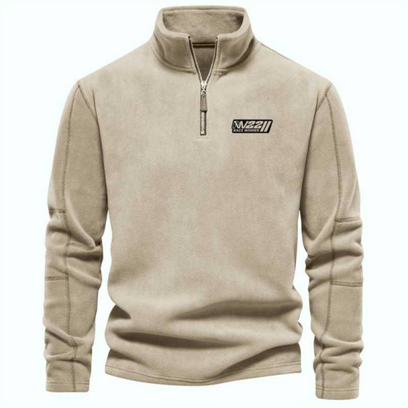 Herren Fleece Warm V-Ausschnitt Reißverschluss Sweatshirt Outdoor Sport Mäntel Pullover Herren Casual Outwear L von Joom DACH