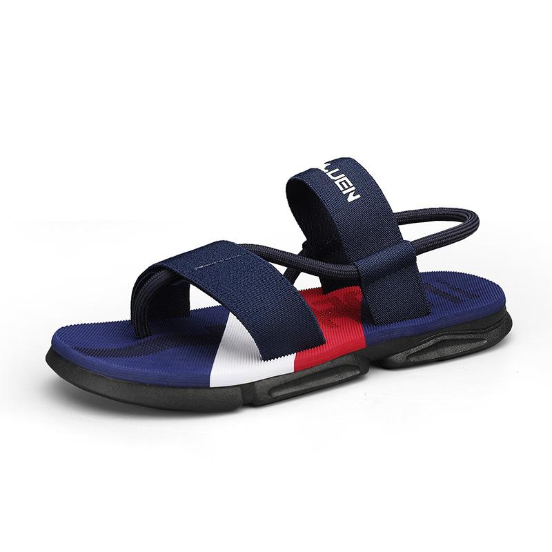 Herren-Flip-Flops, Sandale, bequeme Sport-Sandalen, Fußgewölbeunterstützung, lässige T-Riemen-Sandalen, offene Zehen, Strand-Slides, Schuhe zum Reinschlüpfen, Sommer-Hausschuhe für Herren 43 dunkelblaue von Joom DACH
