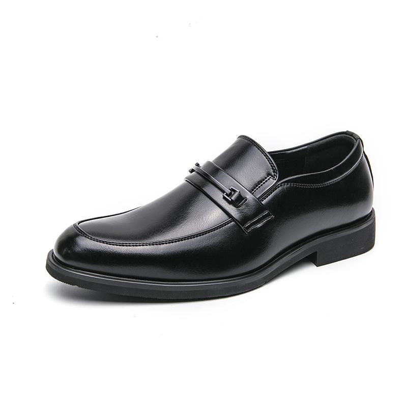 Herren Formelle Lederschuhe Klassischer Stil Slipper Loafer Runde Zehen Atmungsaktiv Rutschfest Business Kleid Hochzeit Büro Freizeit Schuhe 43 von Joom DACH