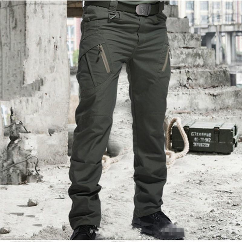 Herren Freizeithose Kampfhose Herren Multi-Tasche Outdoor Wasserdicht Freizeit Kletterhose XL grün von Joom DACH