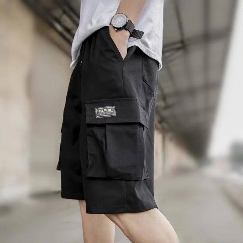 Herren Freizeithose Sommer Dünnschnitt Trend Fünf-Punkt-Hose Student Mittelhose Tide Marke Loose Wild Große Größe Overalls M von Joom DACH