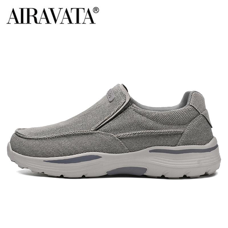 Herren-Freizeitschuhe, Segeltuch, atmungsaktive Slipper, für Herren, bequeme Outdoor-Wanderschuhe, klassische Slipper-Turnschuhe 45 grau von Joom DACH