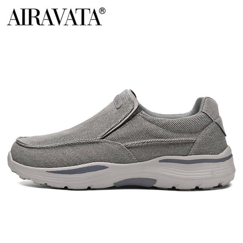 Herren-Freizeitschuhe, Segeltuch, atmungsaktive Slipper, für Herren, bequeme Outdoor-Wanderschuhe, klassische Slipper-Turnschuhe 45 grau von Joom DACH