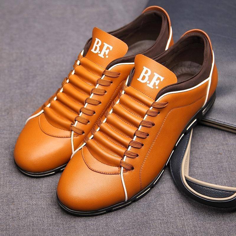 Herren Freizeitschuhe Brock Oxford Retro Leder Herren Formelle Schuhe Frühling und Herbst 2024 Neue Herrenschuhe für Herren 46 gelb von Joom DACH
