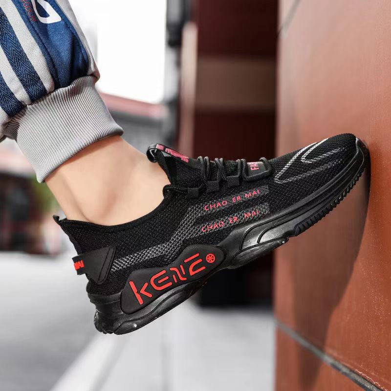 Herren Freizeitschuhe Flying Woven Atmungsaktive Sportschuhe Leichte All-Match-Laufschuhe Trendy Schuhe 44 von Joom DACH