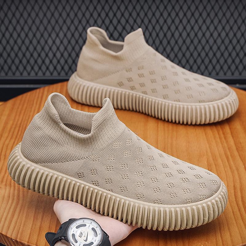 Herren Freizeitschuhe Frühling Neu Komfort Casual Sportschuhe für Herren Atmungsaktiv Slipper Leichtgewicht Rutschfest Herren Socken Schuhe Sneakers 43 von Joom DACH