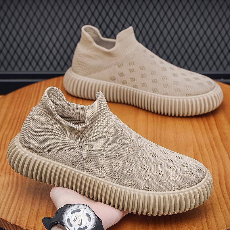 Herren Freizeitschuhe Frühling Neu Komfort Casual Sportschuhe für Herren Atmungsaktiv Slipper Leichtgewicht Rutschfest Herren Socken Schuhe Sneakers 43 von Joom DACH