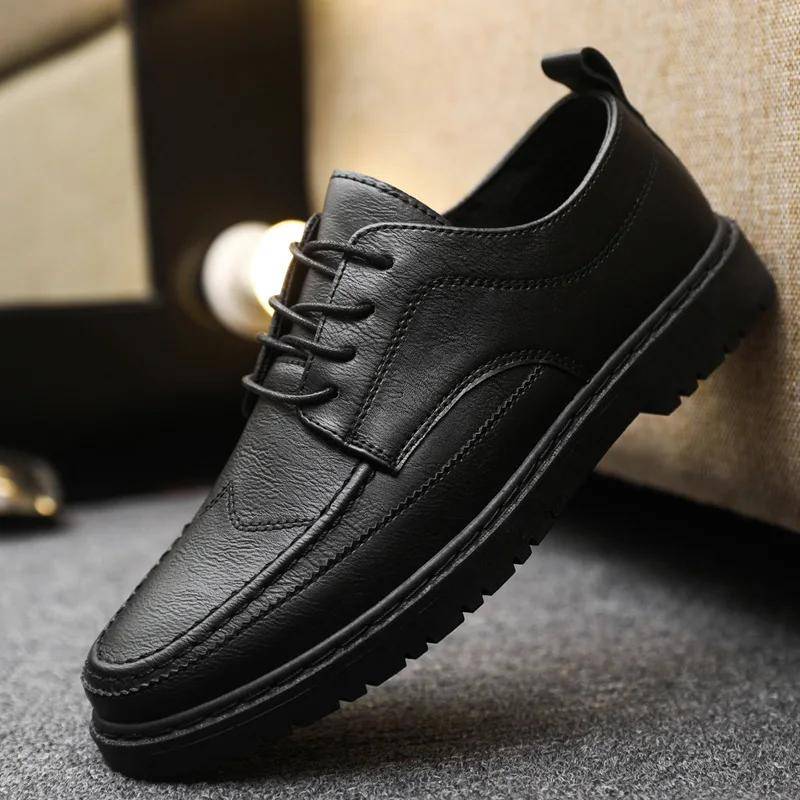 Herren Freizeitschuhe Klassische Mode Business Anzugschuhe für Herren Einfarbig Schwarz Handgefertigt Herren Anzugschuhe Chaussure Hommes 44 schwarz von Joom DACH