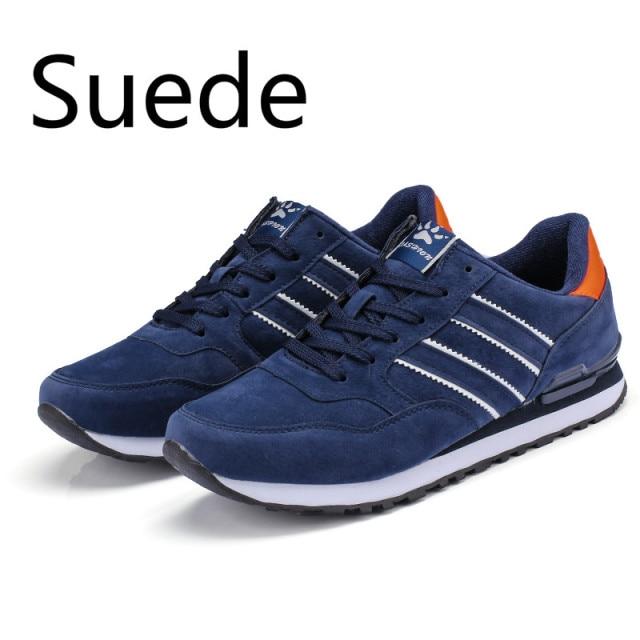 Herren Freizeitschuhe Leichte Wildleder Sneakers Klassische Laufschuhe Herren Komfort Outdoor Atmungsaktive Flats Jogging Sportschuhe 41 blau von Joom DACH
